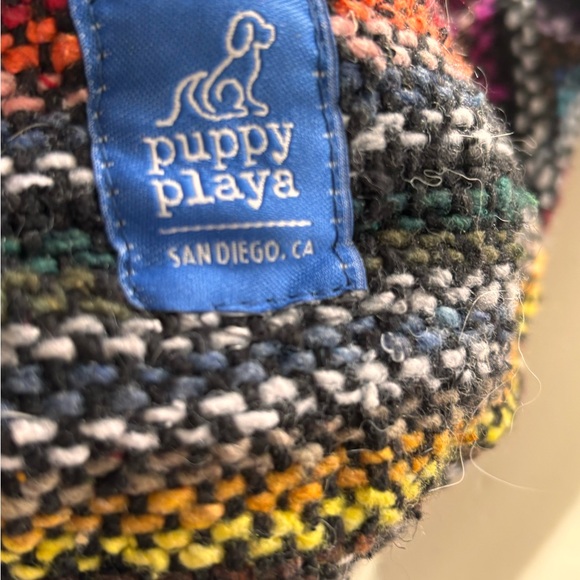 Dog Hooded Knit Poncho Coat - Multicolor - Picture 4 of 8